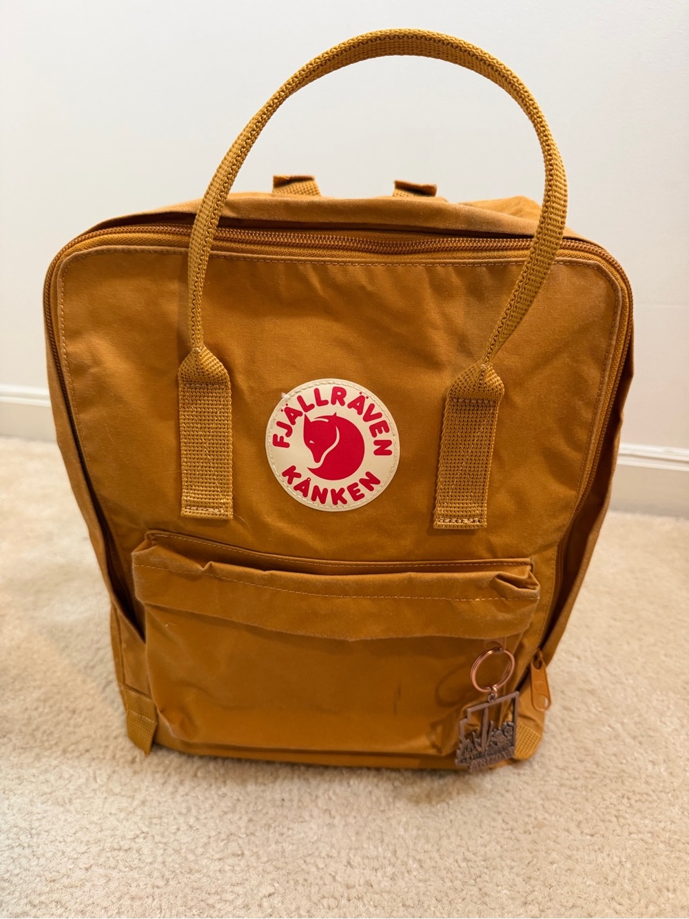 Fjall Raven Premium Women’s Mini Kanken Water Resistant Acorn Yellow Backpack